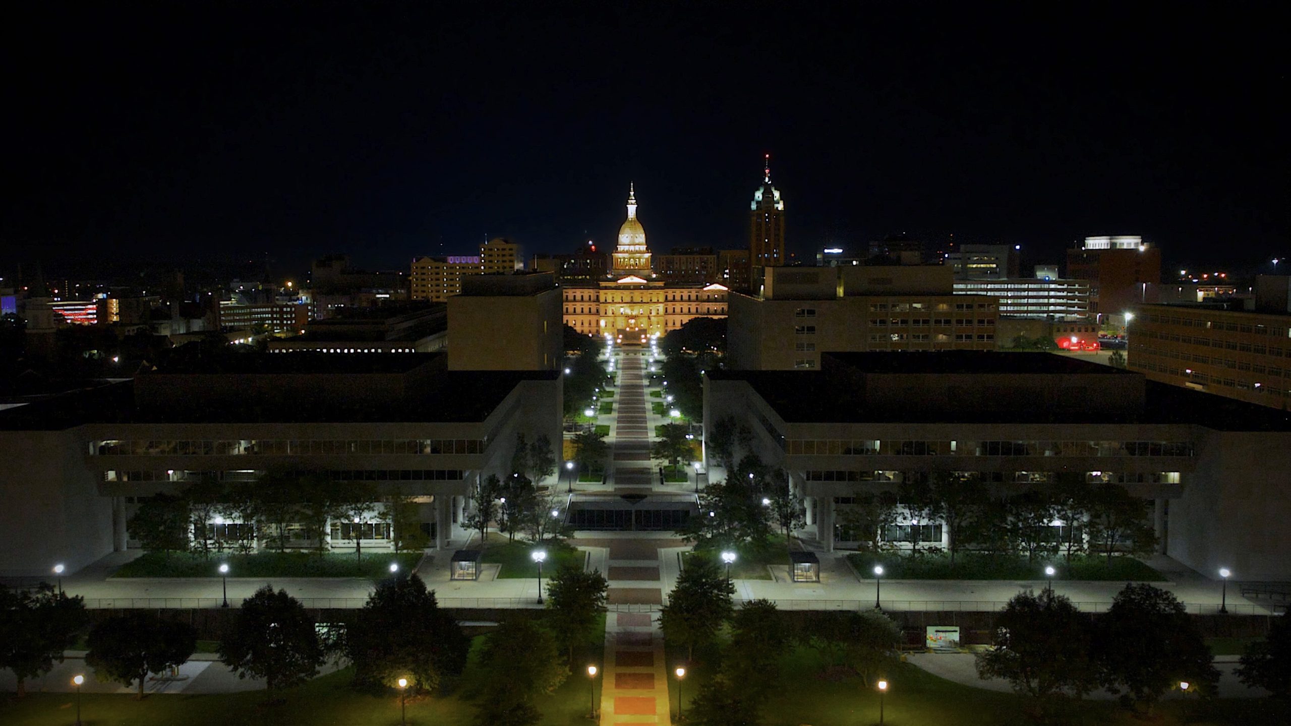 Lansing, Michigan Skyline