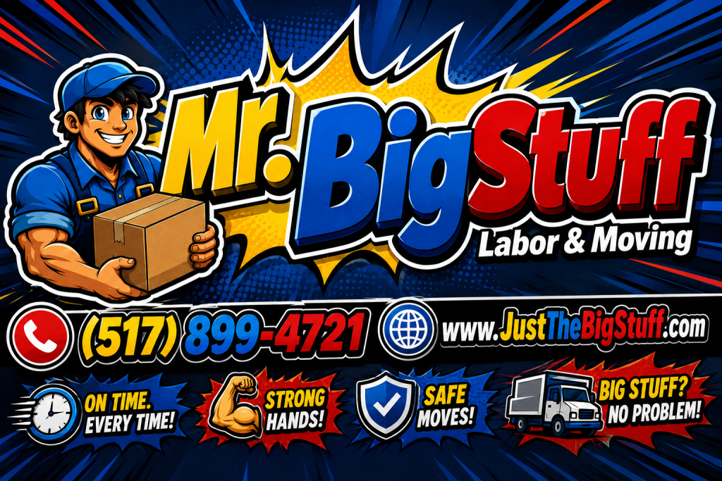 Mr. BigStuff blue red yellow comic brand burst