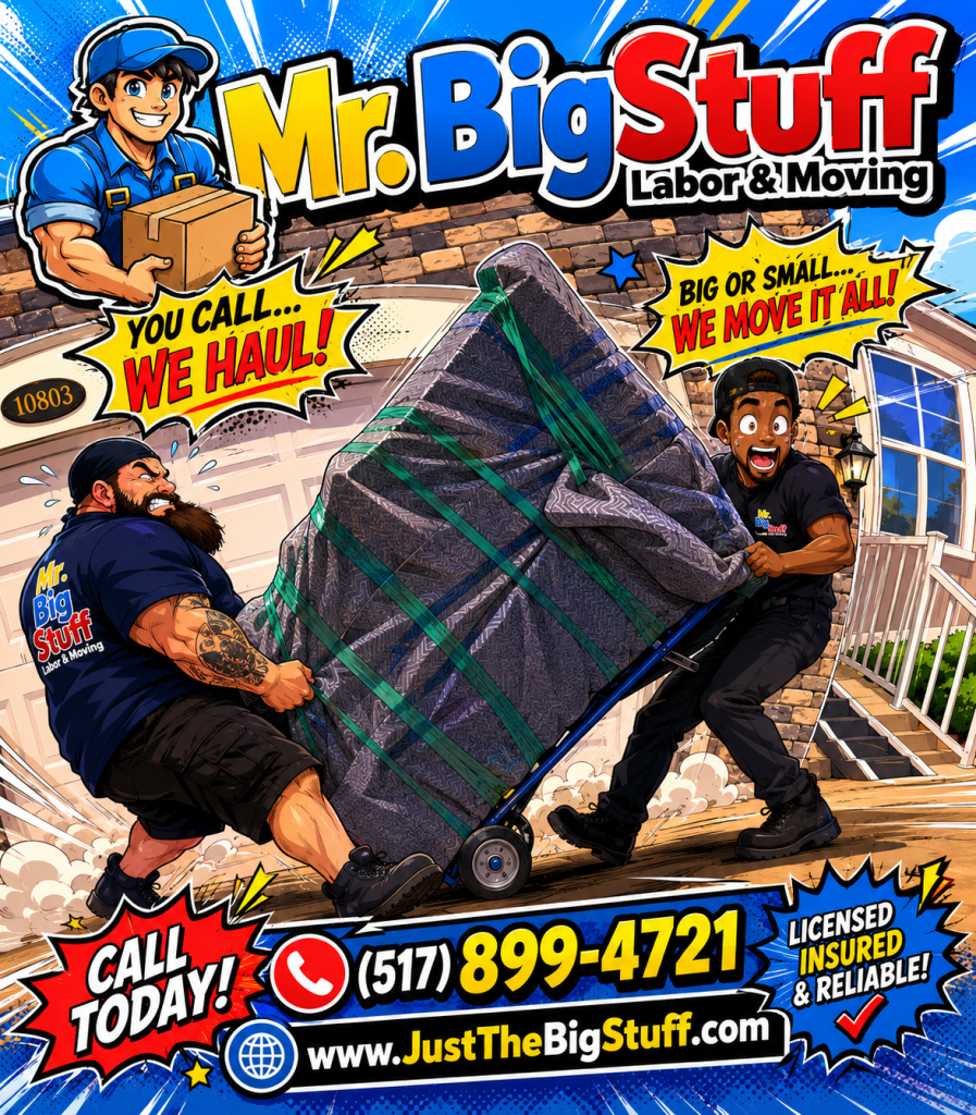 Mr. BigStuff illustrated crew moving furniture